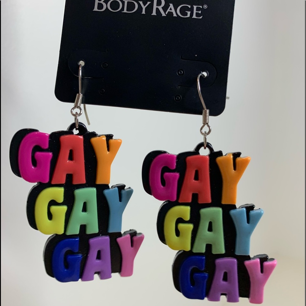 - RAINBOW GAY DANGLES !BODY RAGE!